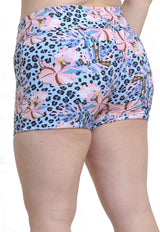 Bikini short style hot pant with light blue print