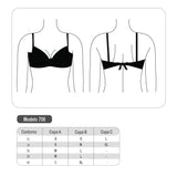 Bikini estilo sostén drapeado estampado coral