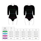 Fuchsia long-sleeved girl's swimsuit 