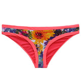 Calzón bikini clásico estampado naranja