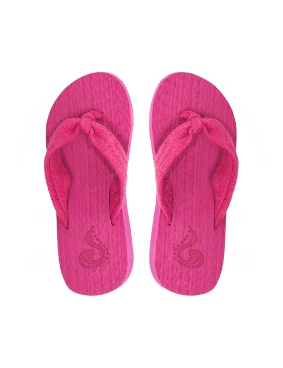 Chalas con plataforma fucsia mujer