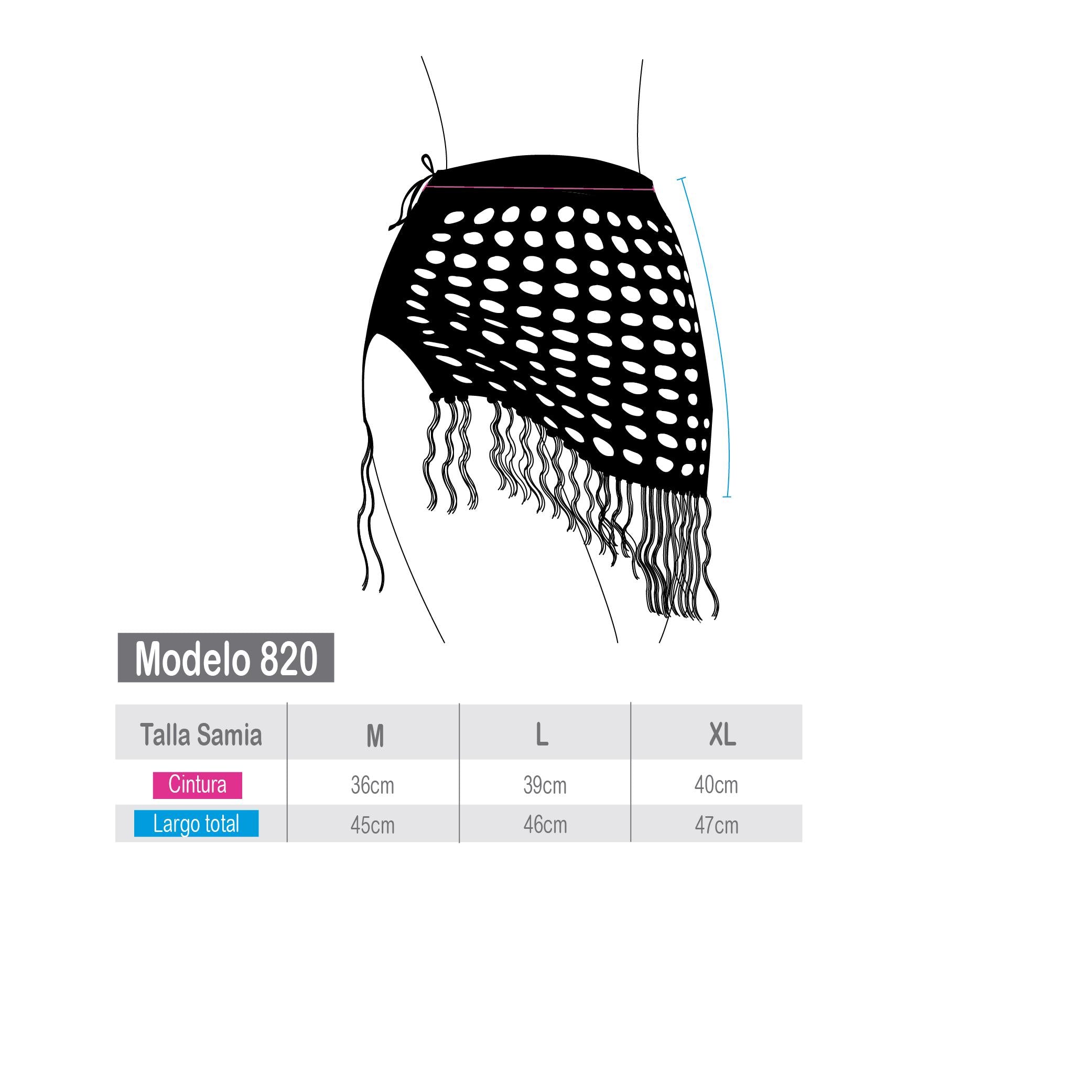 Pareo falda Corta negra