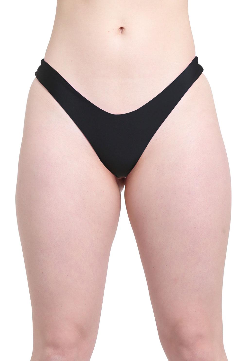 Black seamless culotte bikini