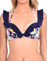 Bikini vuelos estampado negro