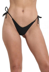 Micro bikini colaless con amarras negro