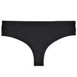 Bikini calzón tanga tiro alto color negro