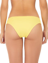 Yellow bikini briefs with openwork sides