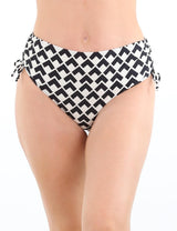 Bikini calzón cadera ajustable estampado beige