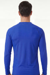 Polera hombre ajustada protección UV azul rey
