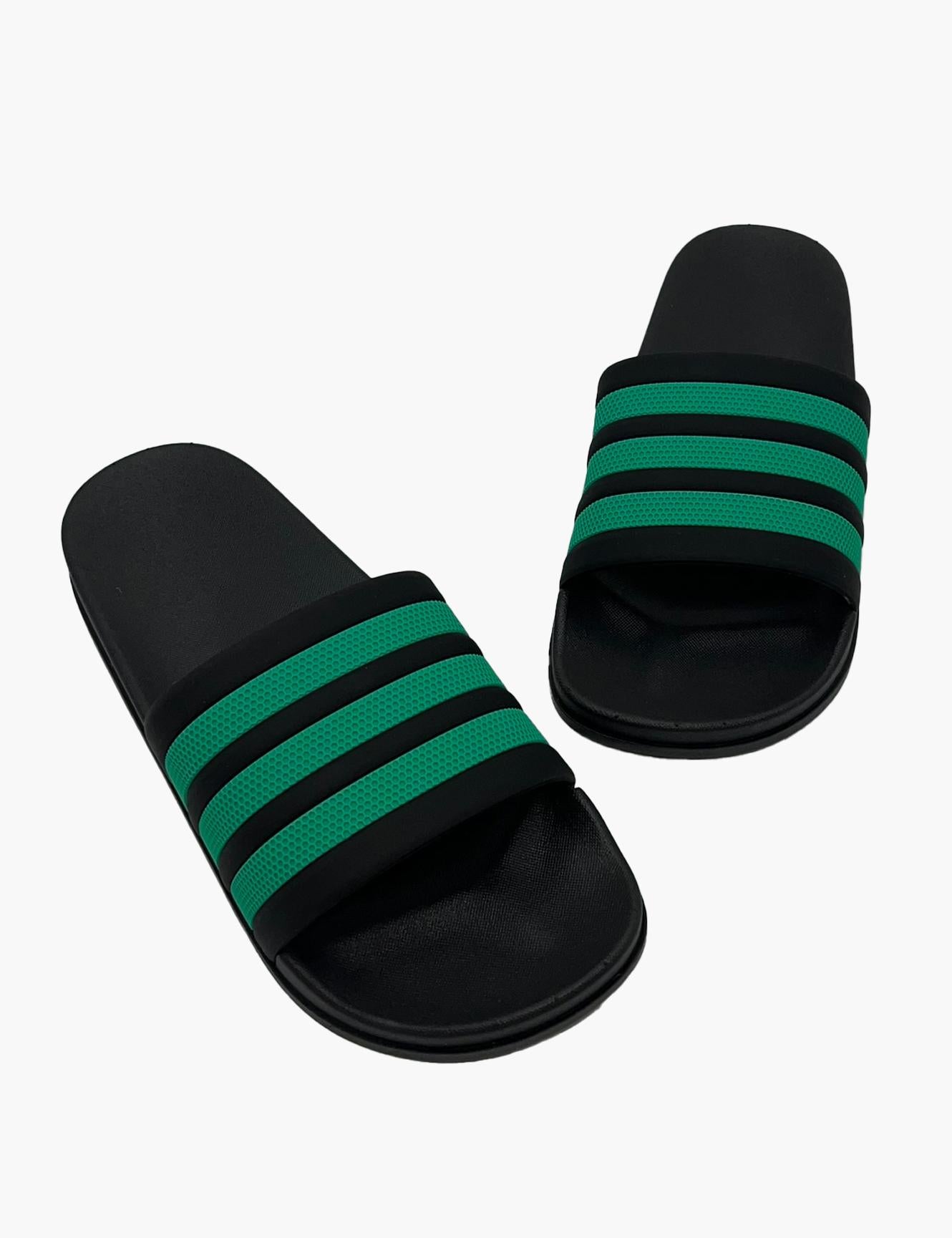 Sandalias mujer goma verde