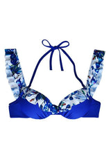 Bikini vuelos estampado azul