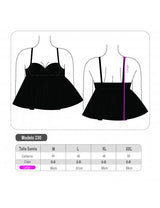 Tankini básico para embarazada negro