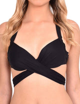 Bikini estilo sostén cruzado negro