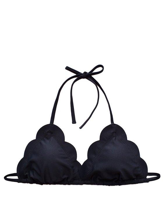 Triangle bikini with oval edges in black