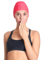 Gorro para piscina de lycra rojo