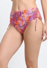 Bikini calzón cadera ajustable estampado naranja