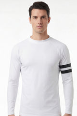 Polera hombre ajustada protección UV blanco