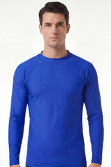 Polera hombre ajustada protección UV azul rey