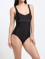 Traje de Baño Deportivo Corte Busto Fucsia Con Protección UV Integrada