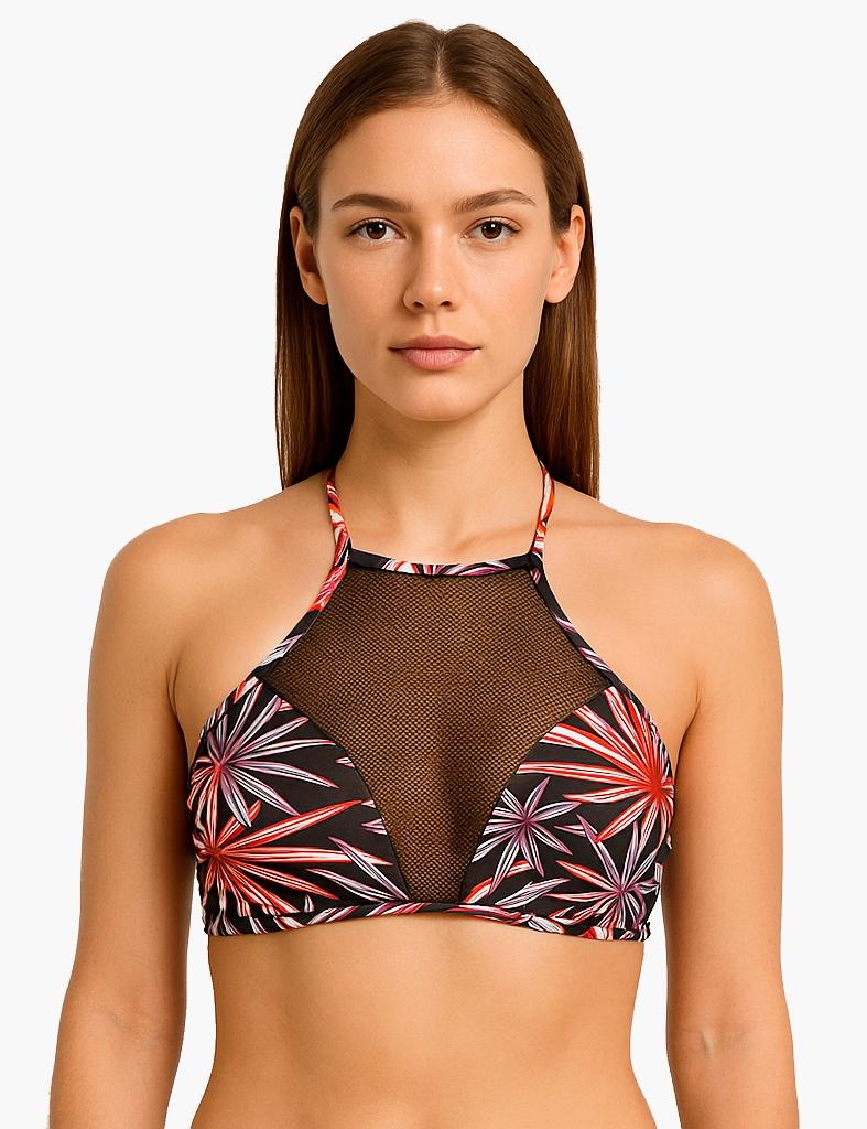 Printed sheer bikini