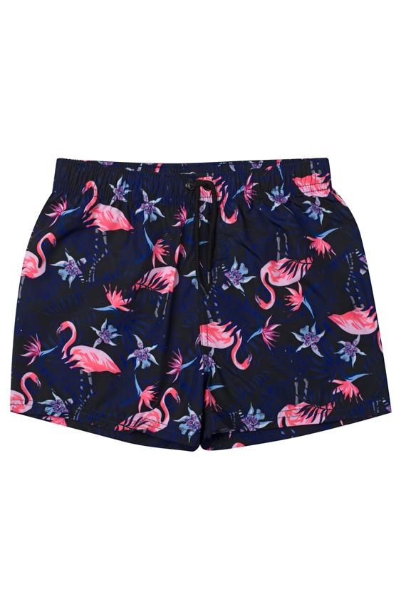 Traje de baño estampado azul short niño