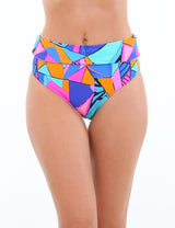 Bikini calzón pin up doble uso estampado azul