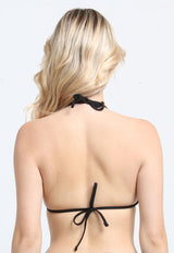 Black triangle bikini with hoop