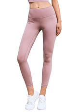 Calza básica tiro alto rosada