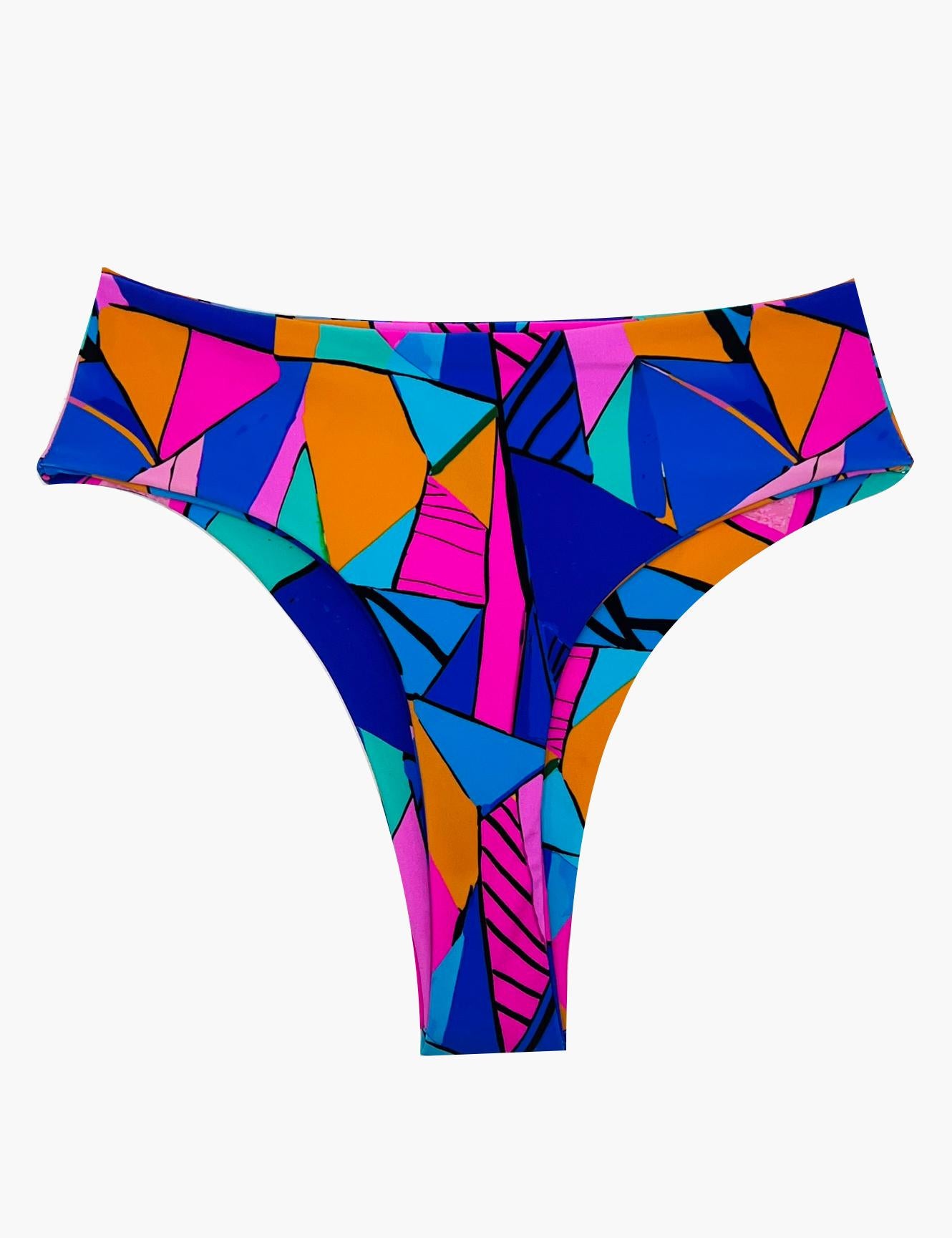 Blue print pin-up thong bikini 