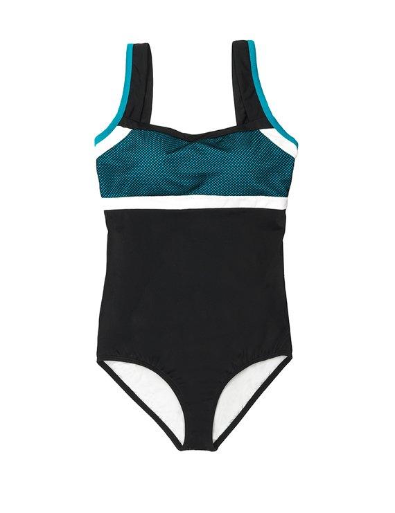 Turquoise large cup sports swimsuit 