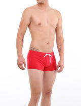 Traje de baño short bóxer para hombres rojo