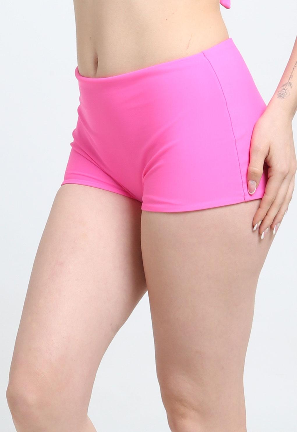 Fuchsia youthful hot pants bikini