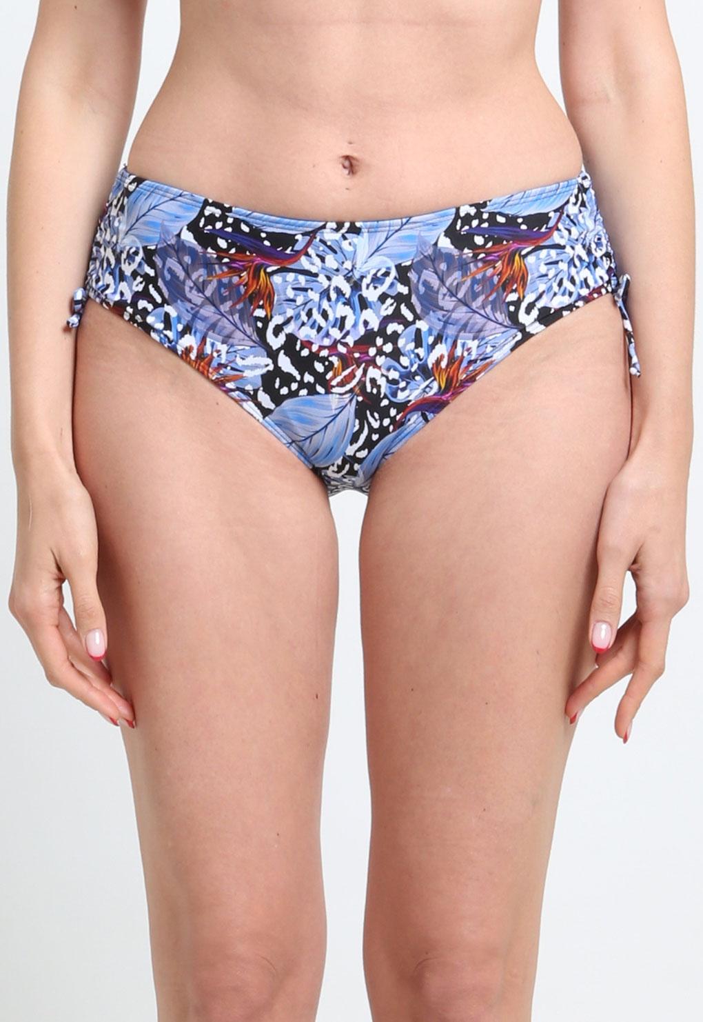 Bikini calzón ajustable caderas estampado azul