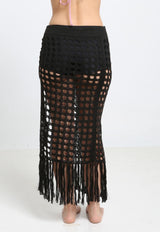 Salida de playa falda larga negra