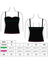 Black slimming tankini top