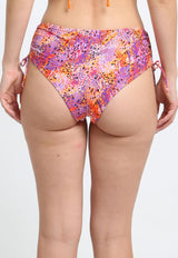 Bikini calzón cadera ajustable estampado naranja