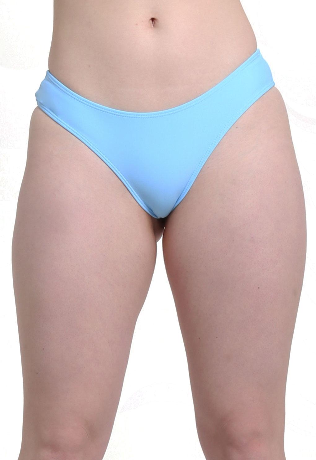 Light blue string bikini bottoms