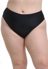 Bikini calzón estilo pin up con pretina negro