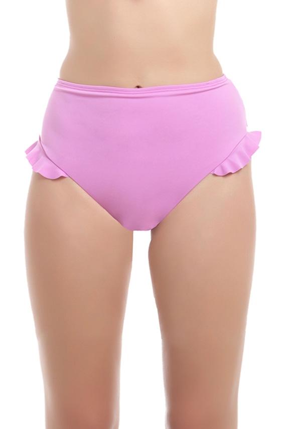 Bikini calzón con vuelos morado
