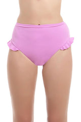 Bikini calzón con vuelos morado