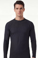 Polera hombre ajustada protección UV negro