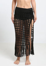 Salida de playa falda larga negra