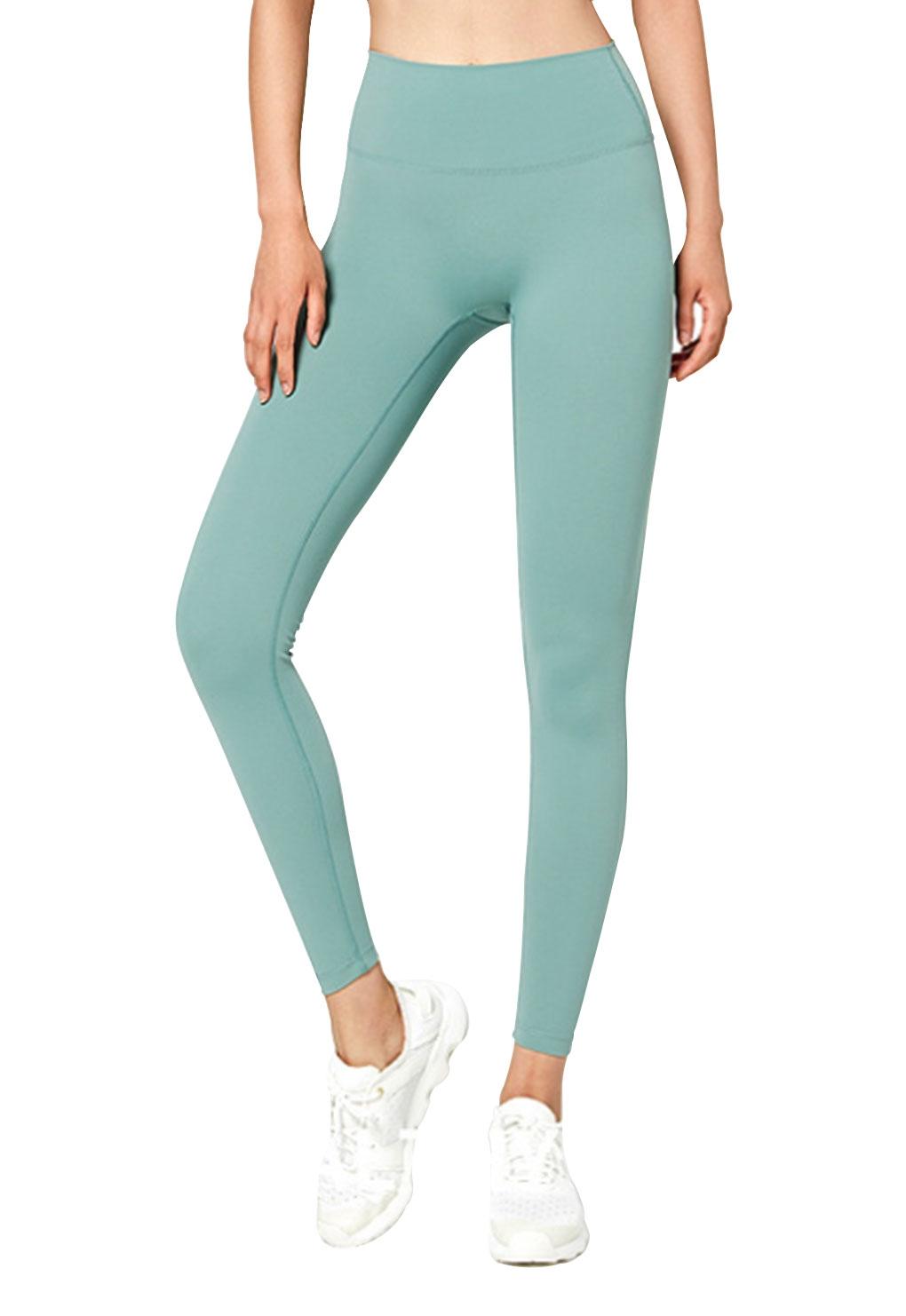 Calza sin costura delantera verde