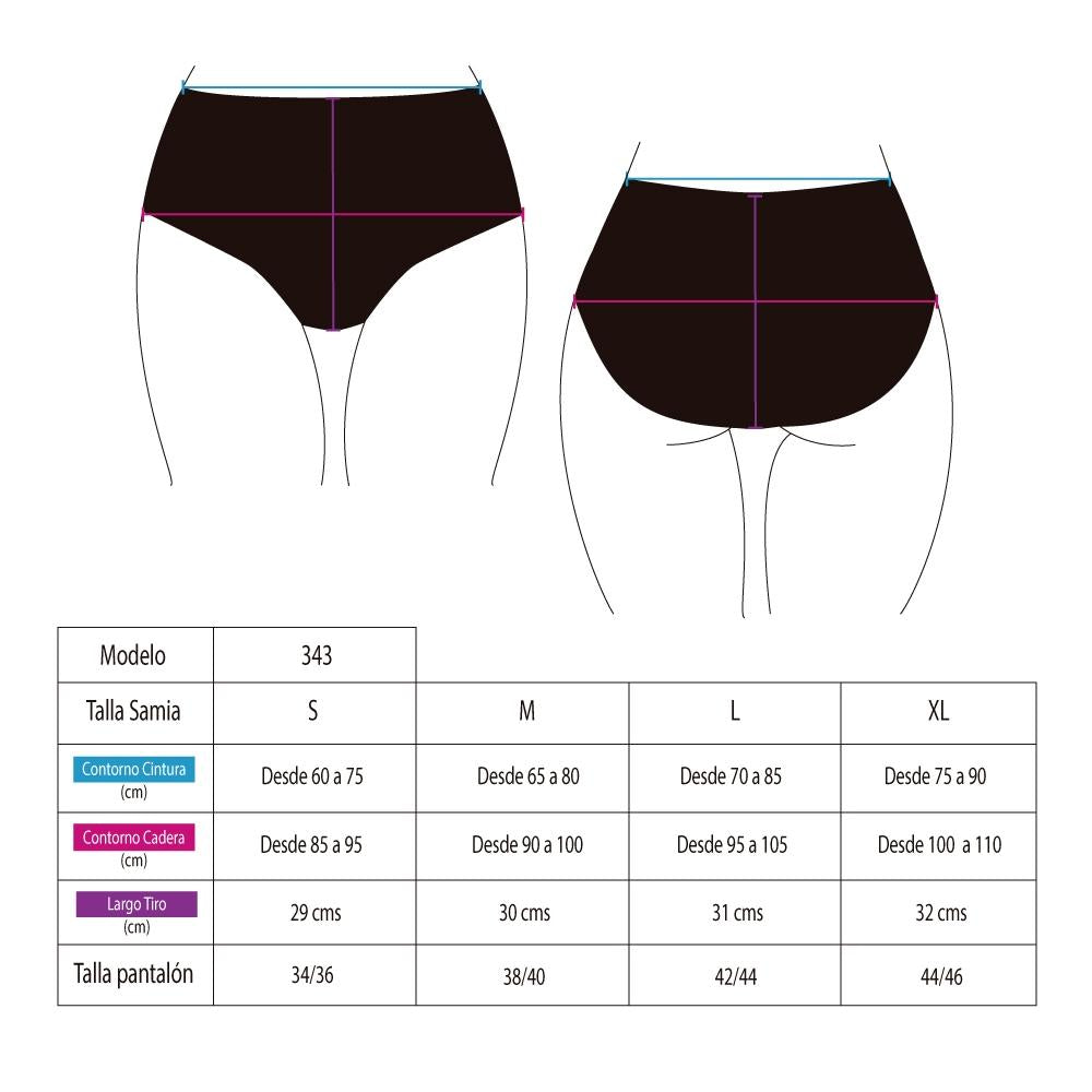 Bikini calzón estilo pin up negro