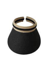 Black straw visor