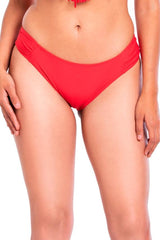 Red draped bikini briefs