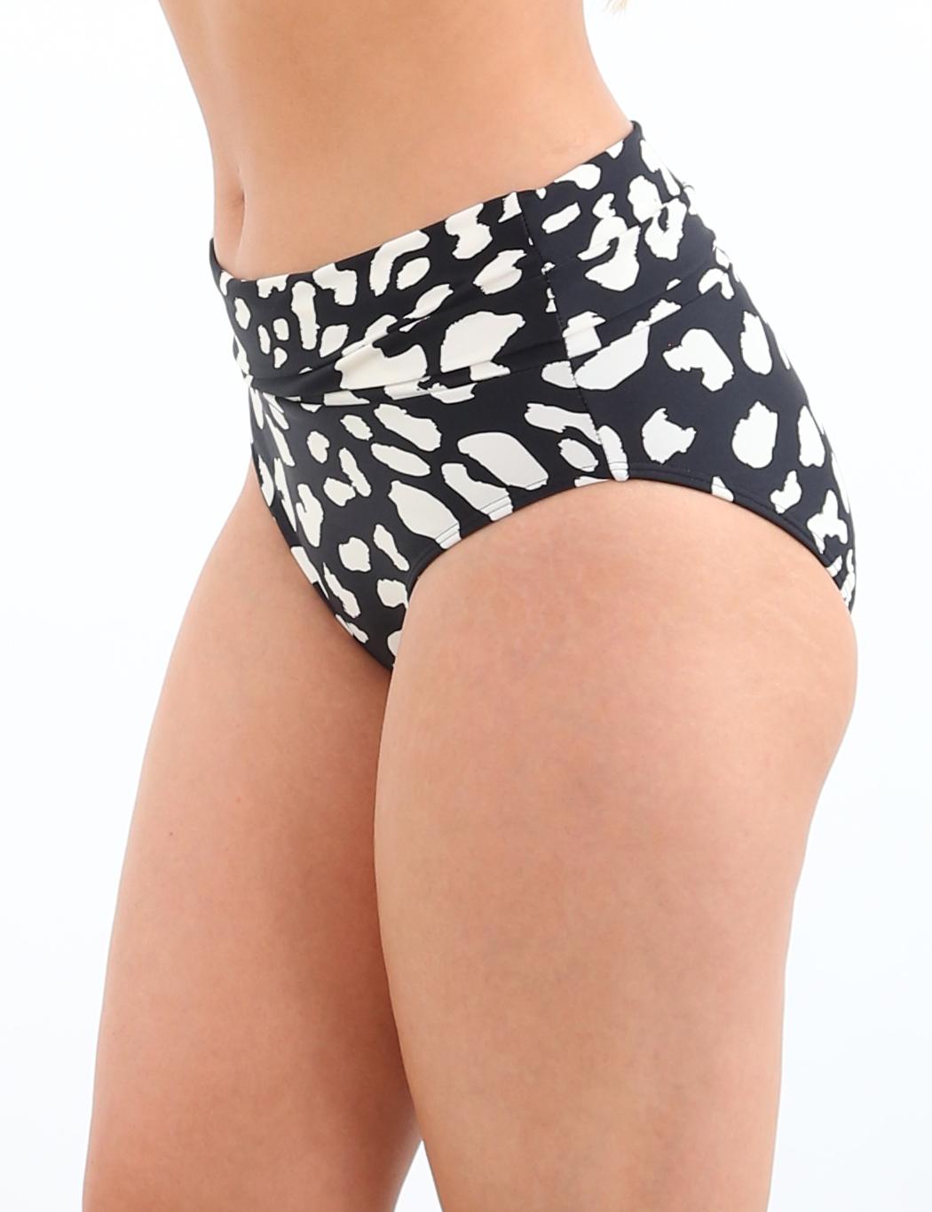 Bikini calzón pin up doble uso estampado negro