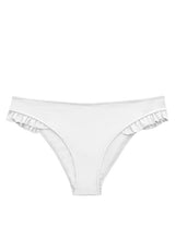Bikini calzón con vuelos a los costados color blanco