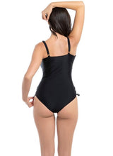 Black reducing swimsuit coverall