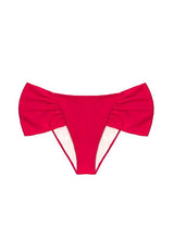 Red draped side bikini briefs